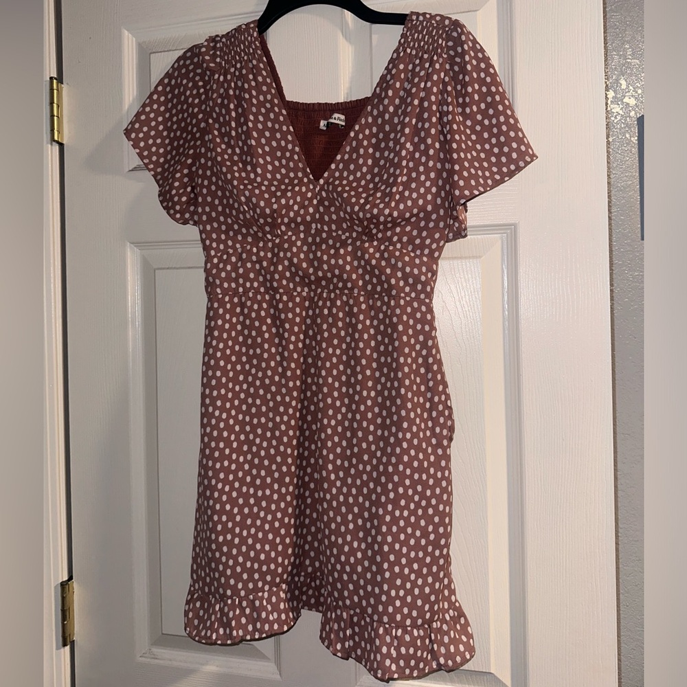Abercrombie Polka Dot V-Neck Dress